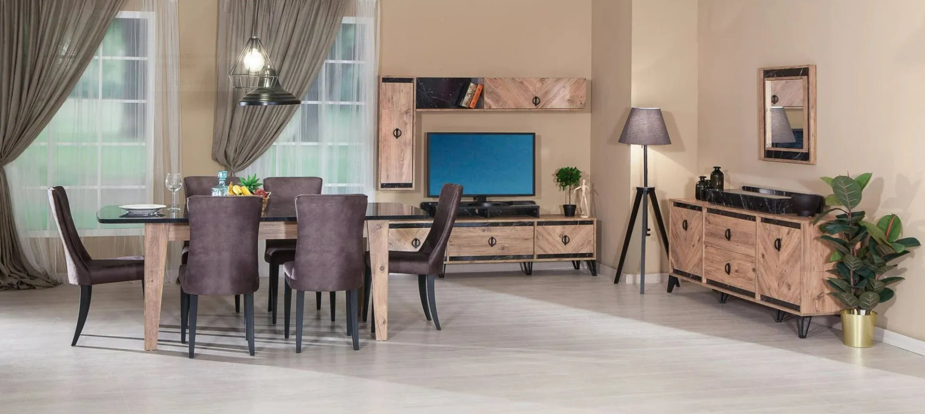 Image Masa de bucatarie Modalife Avrupa Violet Black