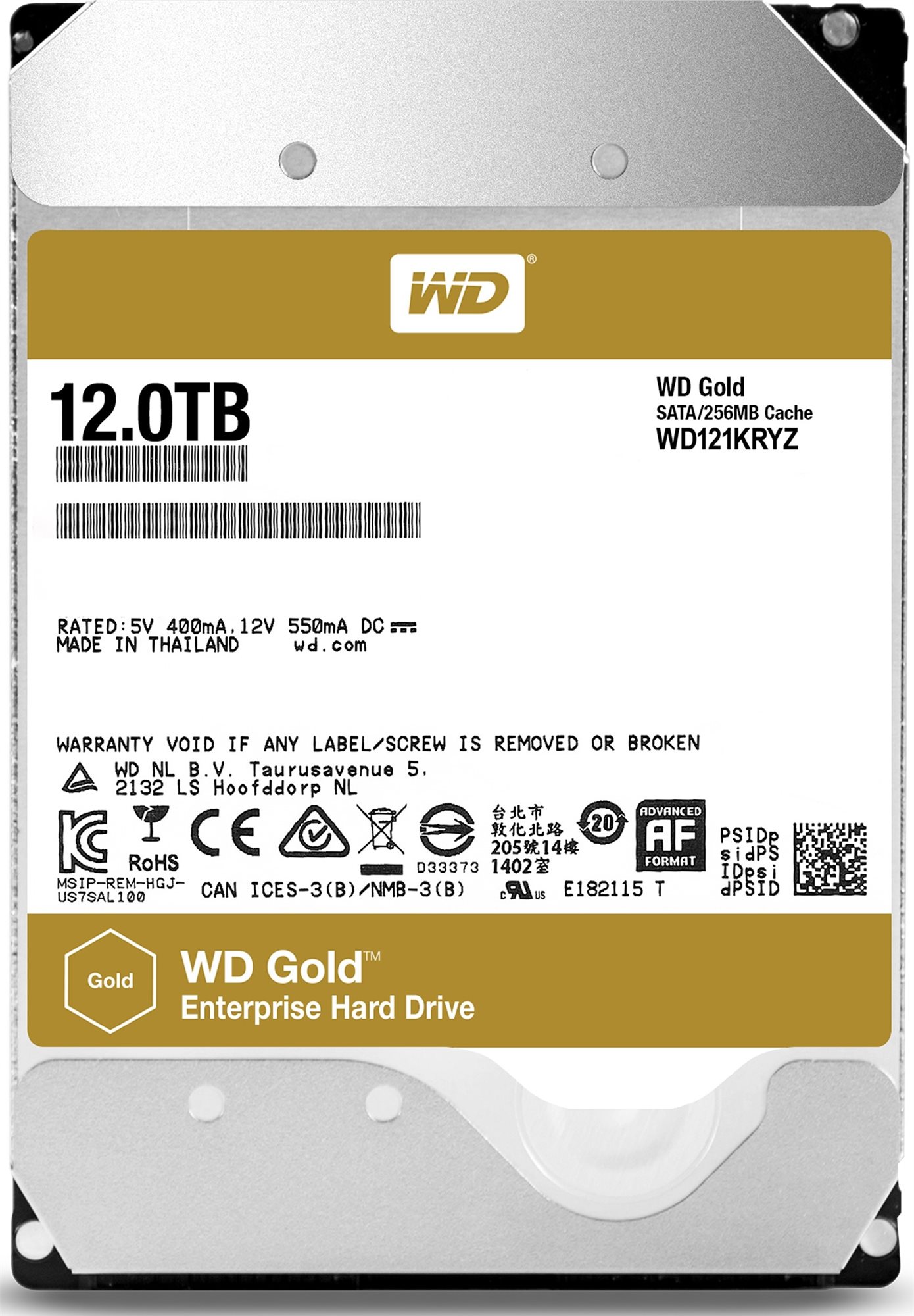 Hard disc HDD Western Digital Gold WD121KRYZ 12TB