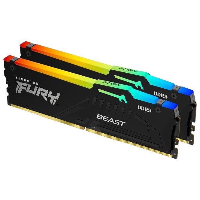 Memorie RAM Kingston FURY Beast 64GB DDR5-5200MHz Kit RGB