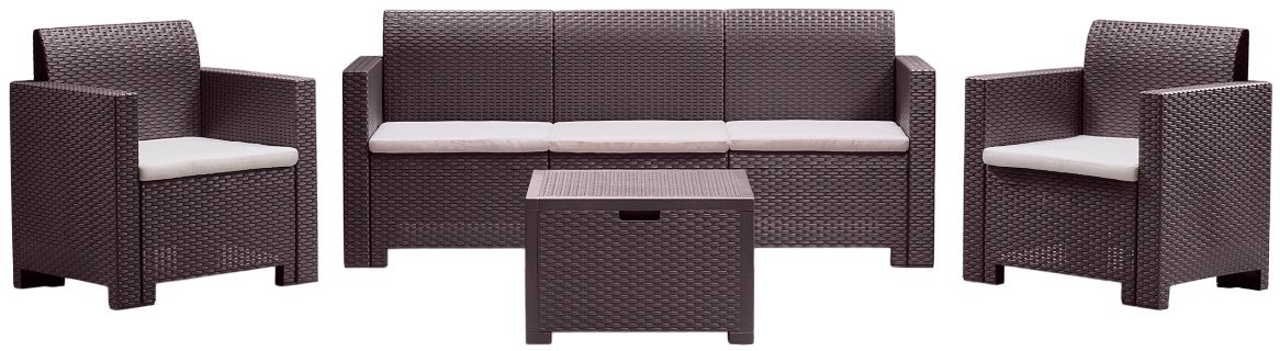 Image Set mobila de grădină Bica Nebraska 3 Brown