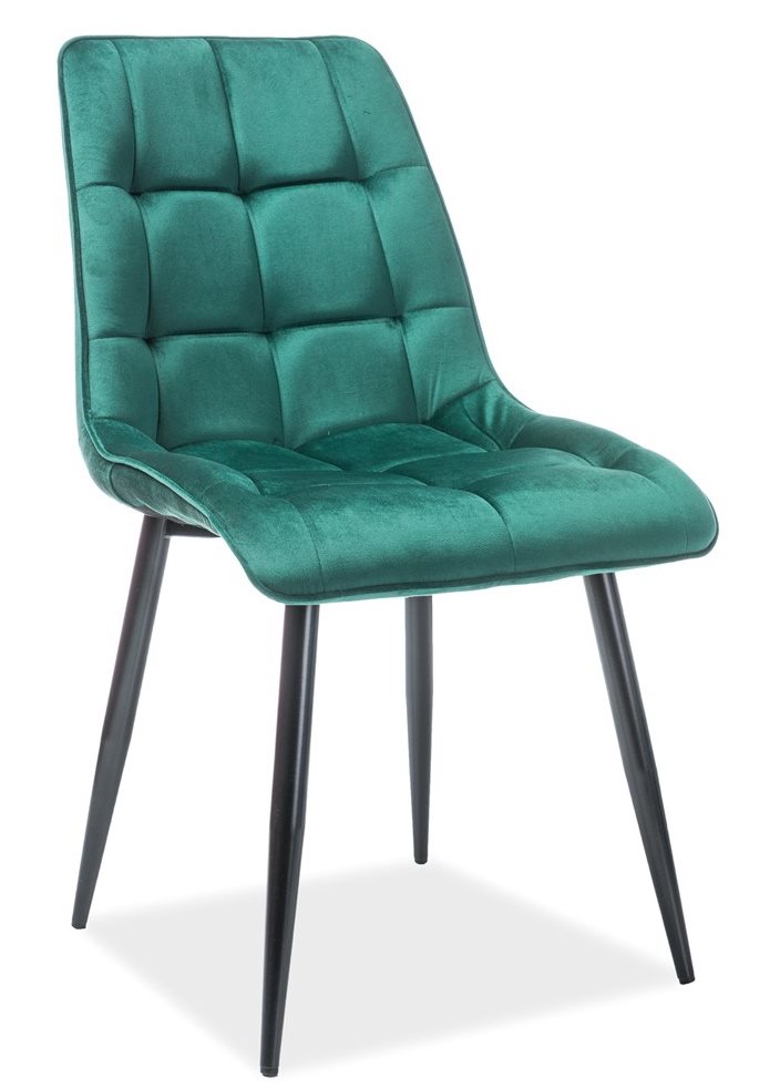 Image Стул для кухни Signal Chic Velvet Green, Black