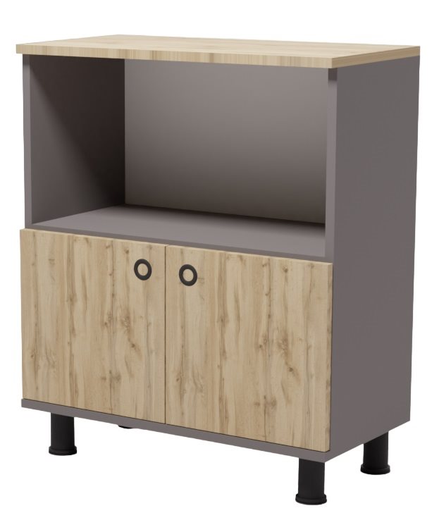 Image Тумба SMARTEX PRINTER Graphite, Dark Oak