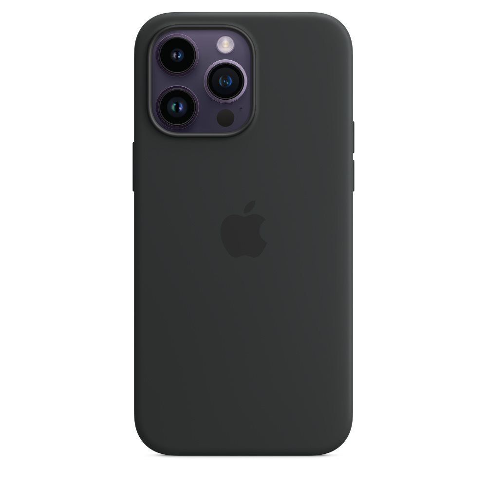 Image Husă Original iPhone 14 Pro Max Silicone Case with MagSafe Midnight