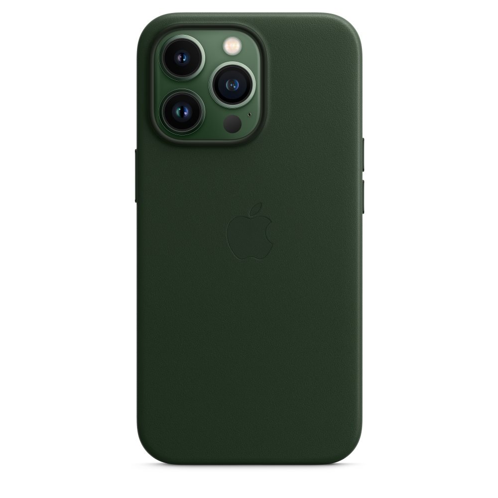 Image Husă Original iPhone 13 Pro Leather Case with MagSafe Sequoia Green