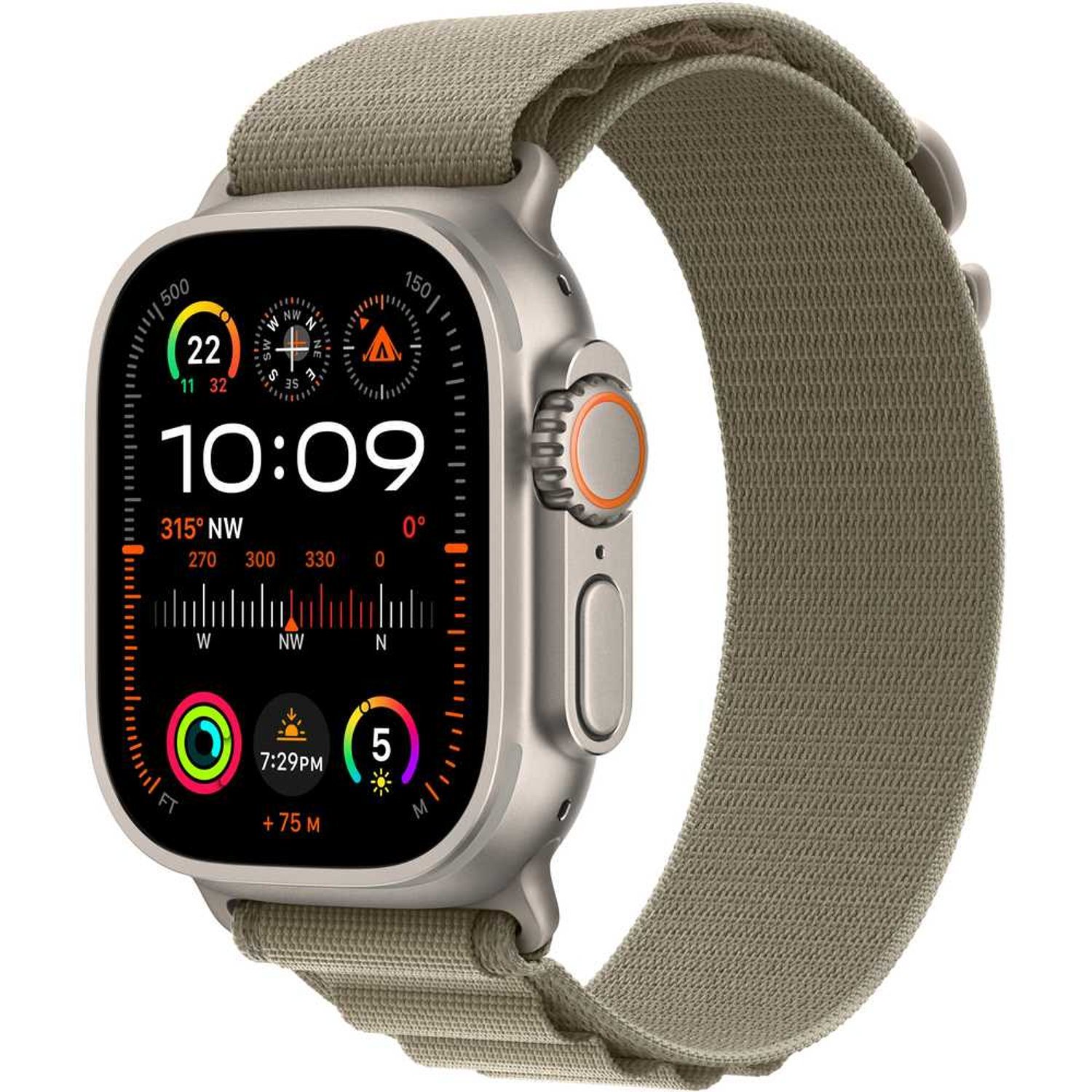 Image Умные часы Apple Watch Ultra 2 GPS + LTE 49mm MRF03 Titanium Case Olive Alpine Loop  Large
