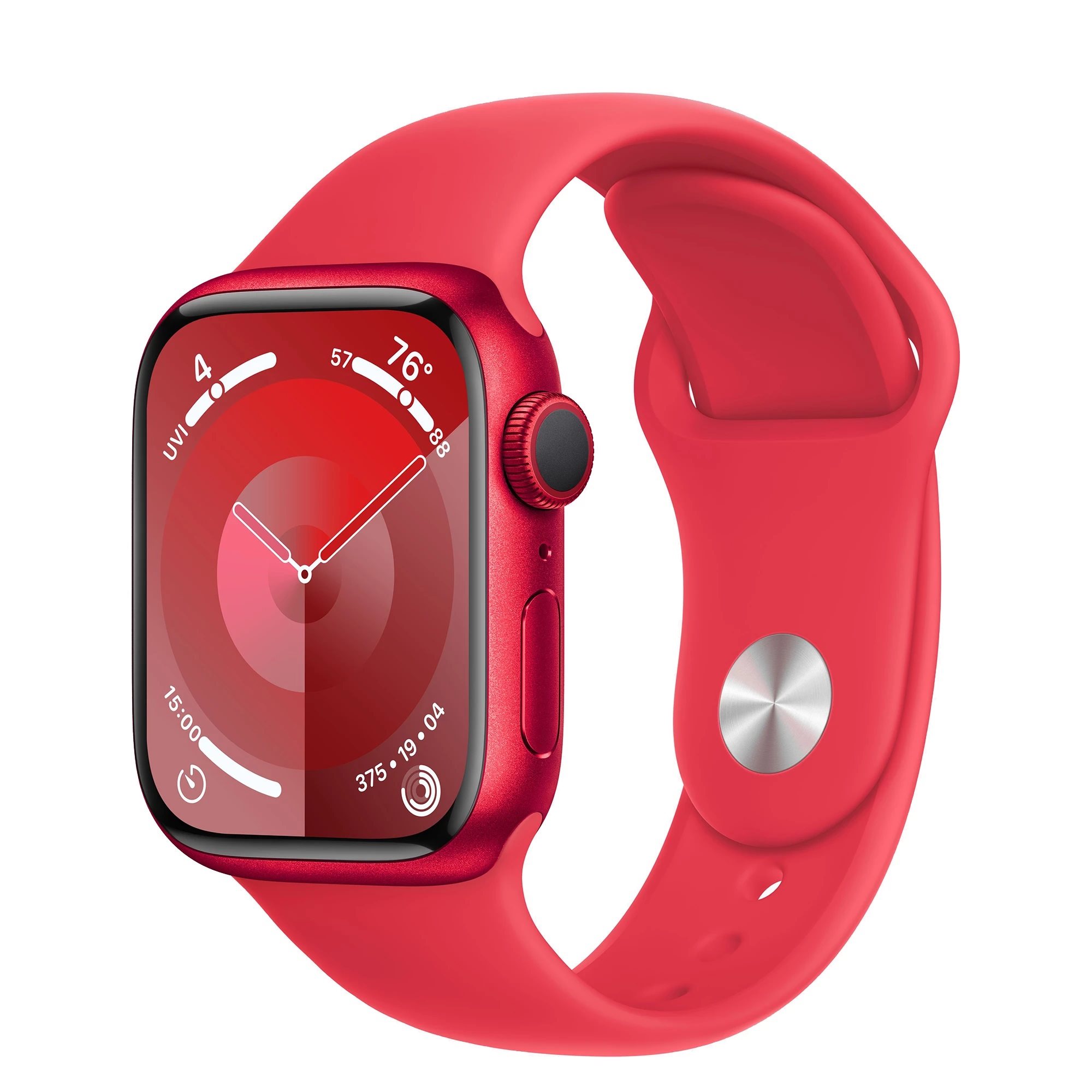 Image Ceas inteligent Apple Watch Series 9 GPS 41mm MRXG3 (PRODUCT) RED Sport Band S/M