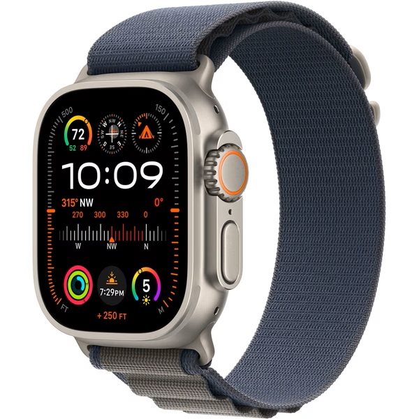 Image Умные часы Apple Watch Ultra 2 GPS + LTE 49mm MREQ3 Titanium Case Blue Alpine Loop - Large