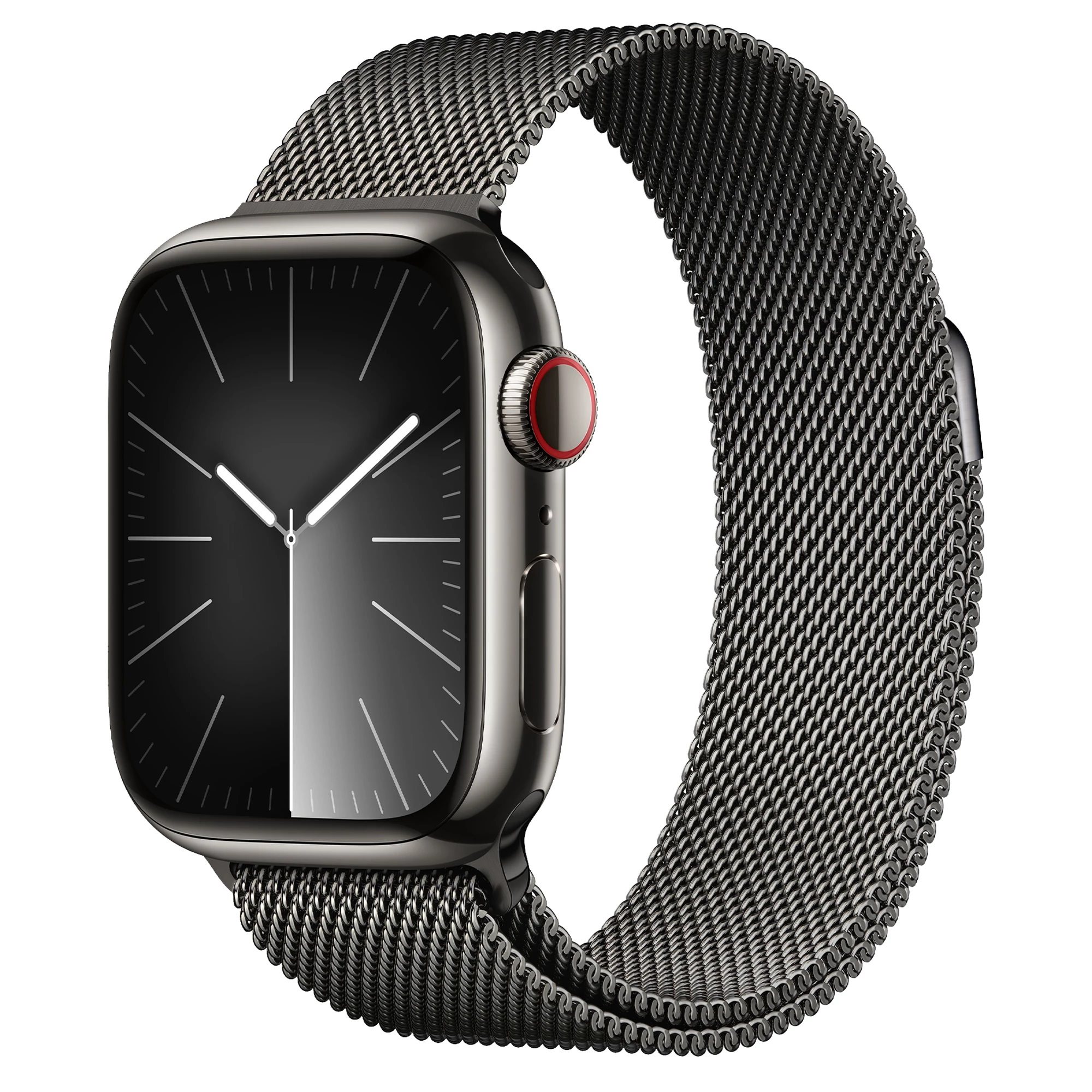 Image Ceas inteligent Apple Watch Series 9 GPS+LTE 45mm MRMX3 Graphite St. Steel, Graphite Milanese Loop