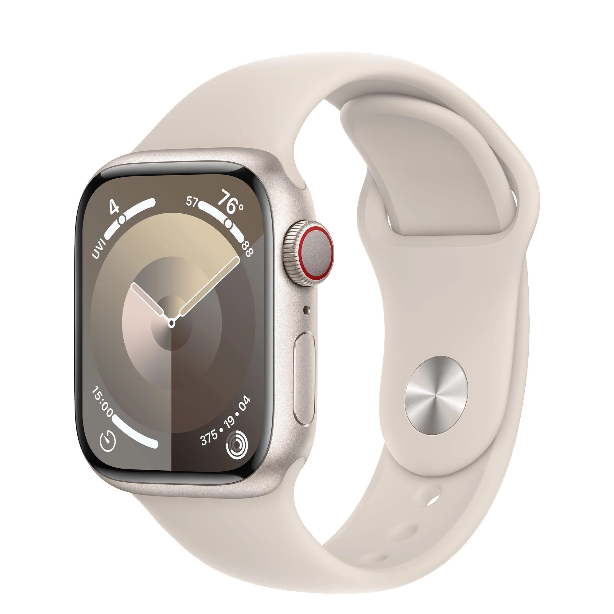 Умные часы Apple Watch Series 9 GPS + LTE 41mm MRHN3 Starlight Sport Band S/M