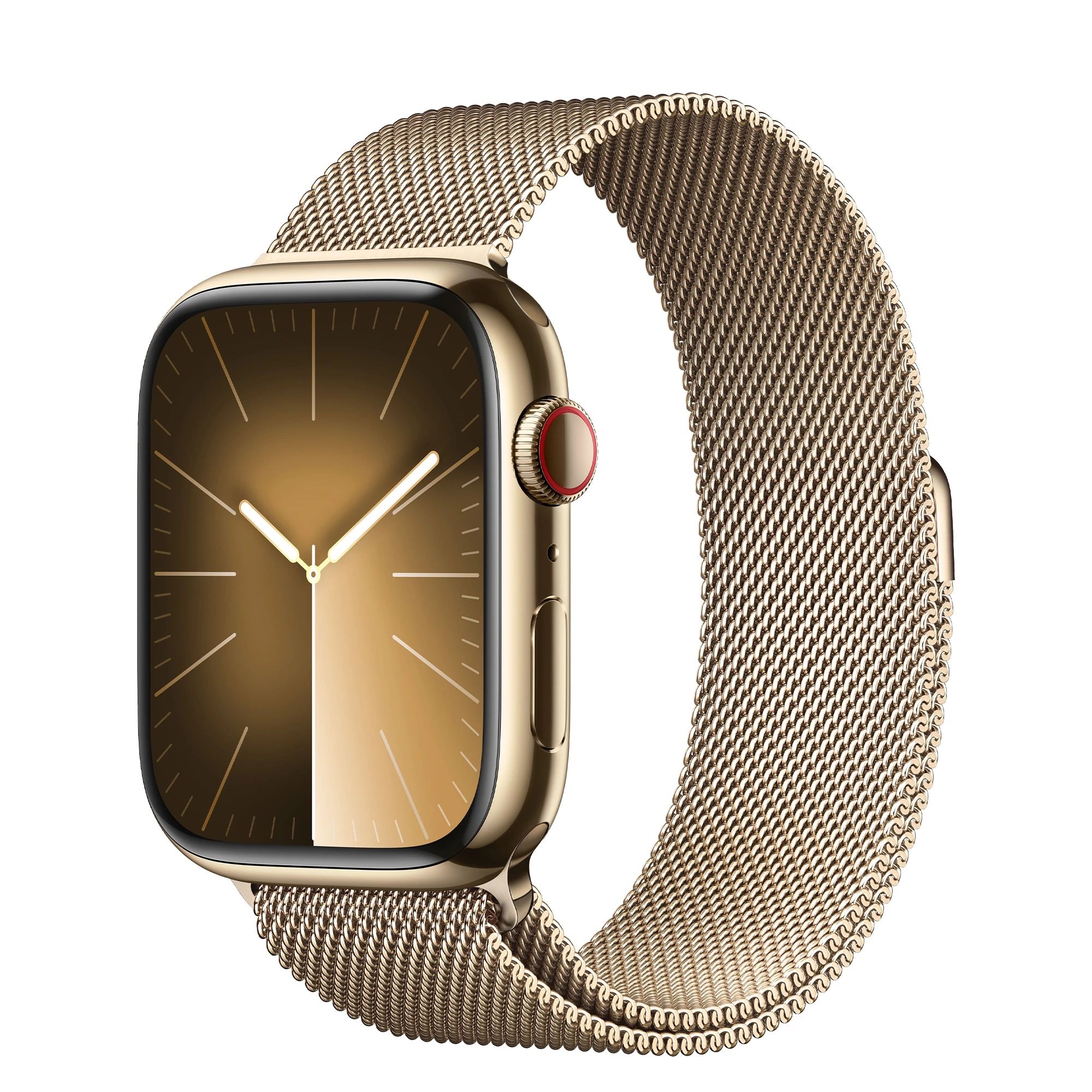 Image Умные часы Apple Watch Series 9 GPS+LTE 41mm MRJ73 Gold St. Steel, Gold Milanese Loop