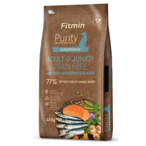 Image Hrana uscata pentru caini Fitmin Purity GF Adult & Junior Fish Menu 12 kg