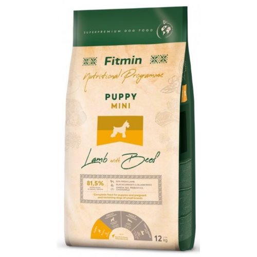 Hrana uscata pentru caini Fitmin mini puppy lamb beef 12 kg