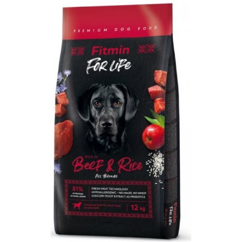 Сухой корм для собак Fitmin For Life Beef & Rice 12 kg