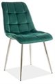 Image Стул для кухни Signal Chic Velvet Green, Chrome