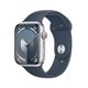Image Умные часы Apple Watch Series 9 GPS 45mm MR9E3 Silver Aluminium Case, Storm Blue Sport Band M/L