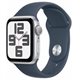 Image Умные часы Apple Watch SE (2023) GPS 44mm MREE3 Silver Al.Case, Storm Blue Sport Band M/L