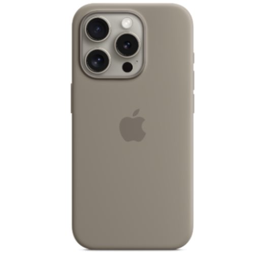 Image Husă Original iPhone 15 Pro Silicone Case with MagSafe Clay