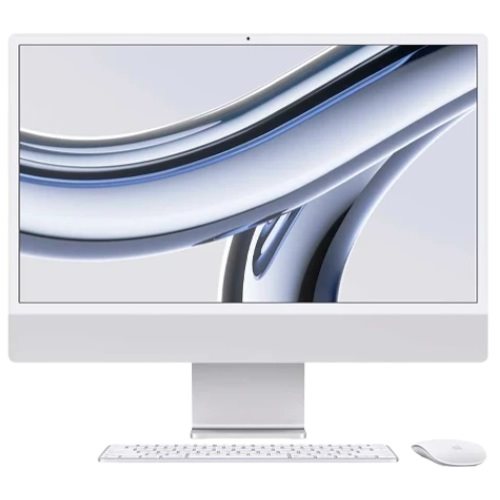 Image Моноблок Apple iMac 24" MQRK3 2023 M3, 8CPU/10GPU, 8/512Gb, Silver