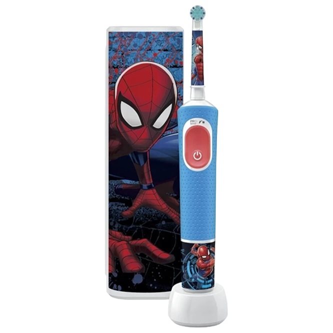 Image Электрическая зубная щетка Braun Kids Vitality D103 Spiderman Pro+ case