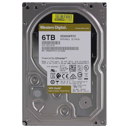 Image Hard disc HDD Western Digital Gold WD6003FRYZ 6TB