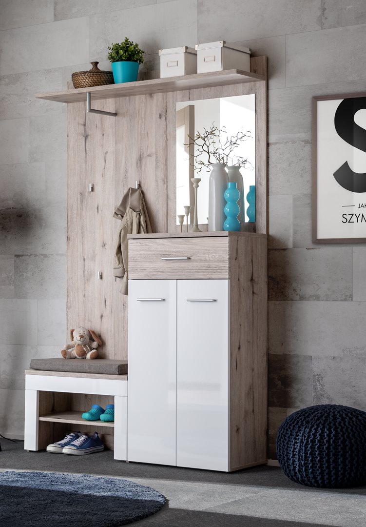 Image Прихожая ASM Gustavo II DWW GV2 Wellington Oak, White Gloss