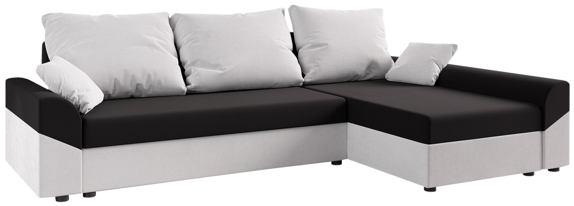 Image Canapea de colt Space Meble Denver L Rainbow 15, Rainbow 31 Black, White