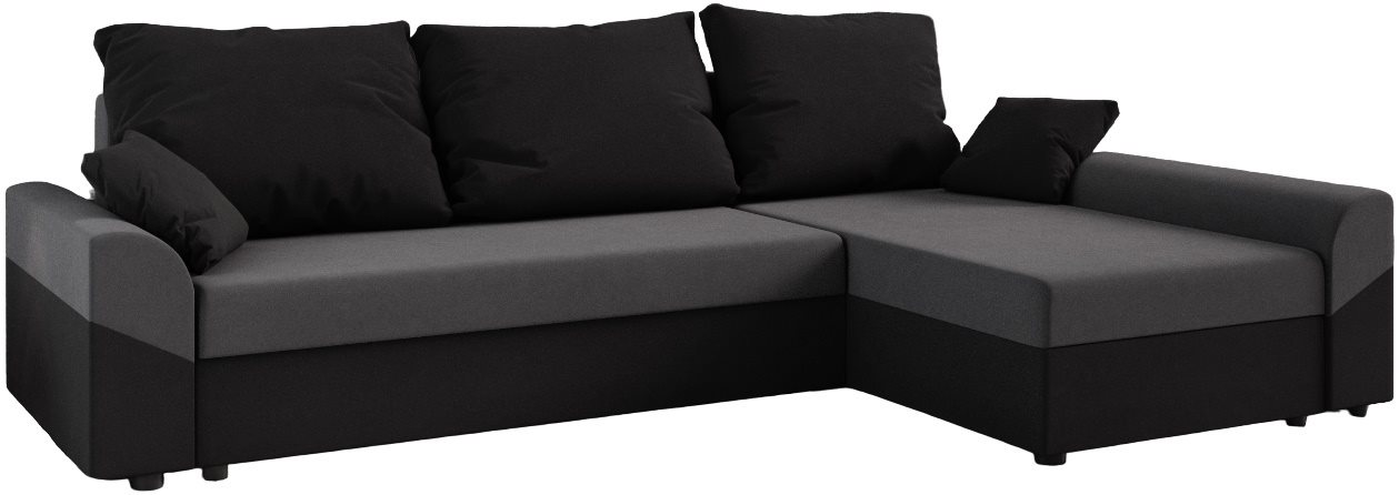 Image Canapea de colt Space Meble Denver L Mikrofaza 27, Mikrofaza 15 Gray, Black