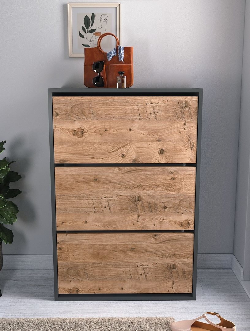 Image Тумба для обуви Fabulous 3D Anthracite/Pine