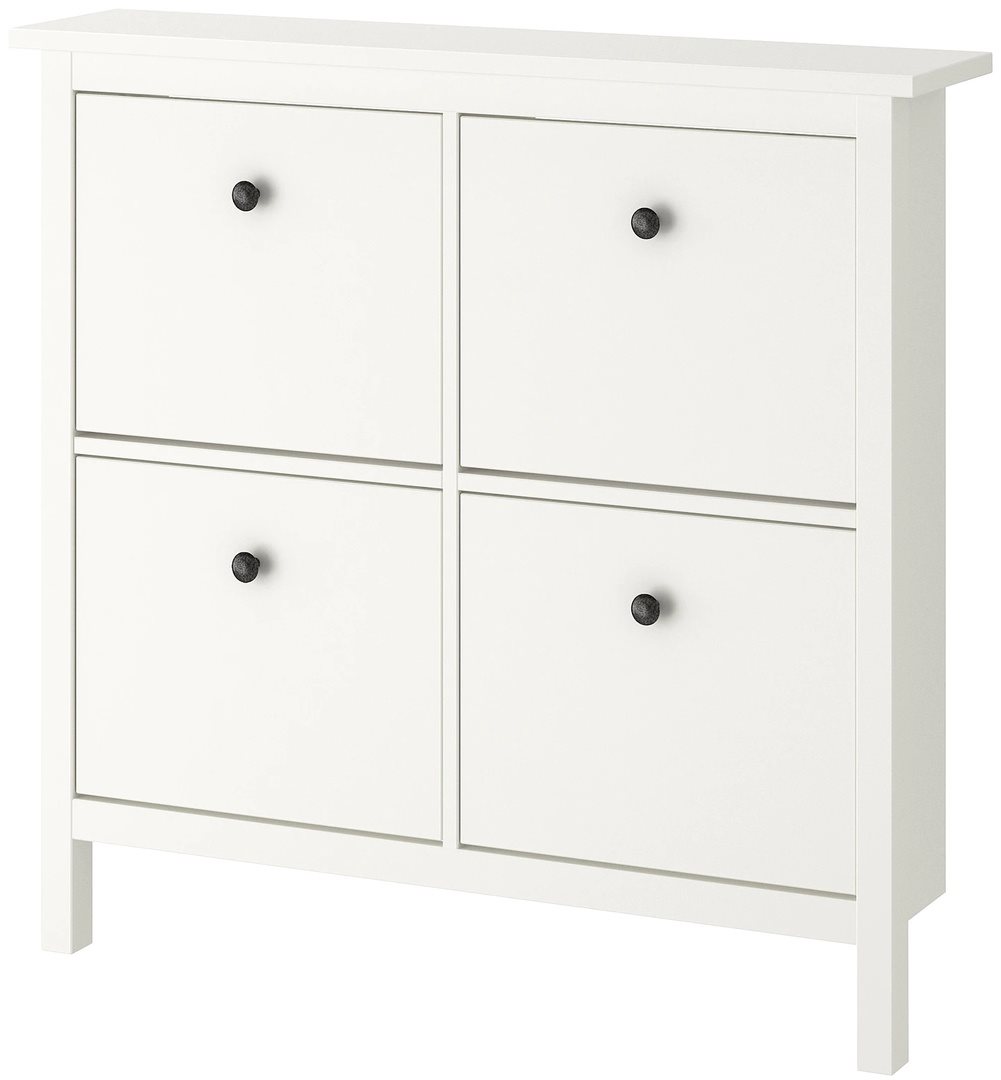 Image Тумба для обуви Ikea Hemnes 4 отделения 107/101 Белый