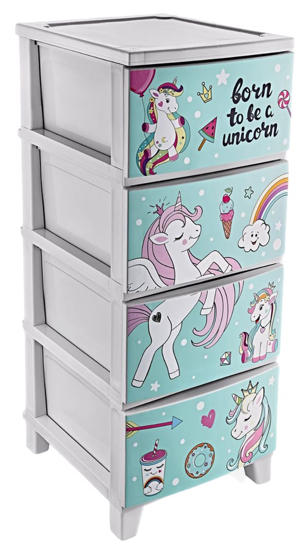 Image Комод Polite Unicorn TRN077-05 White/Blue