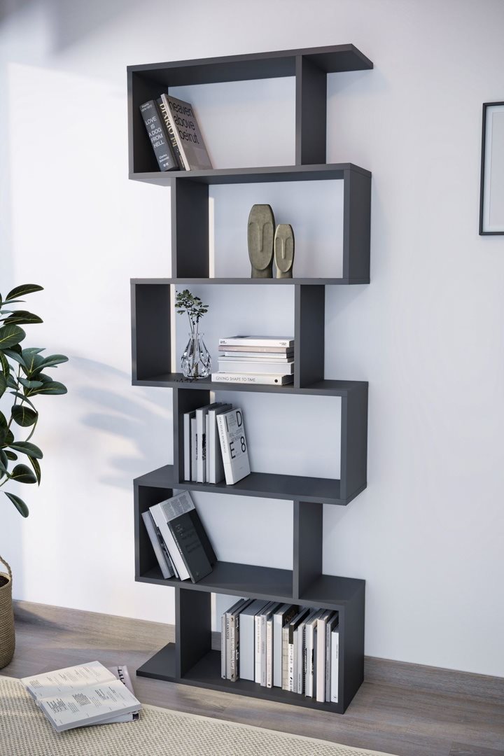 Image Стеллаж Fabulous Zigzag 6 Shelves Anthracite