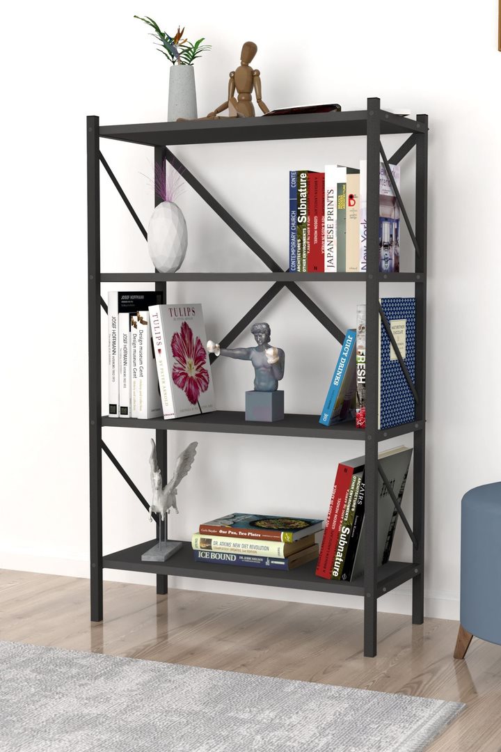 Image Etajera Fabulous 4 Shelves Metal Anthracite