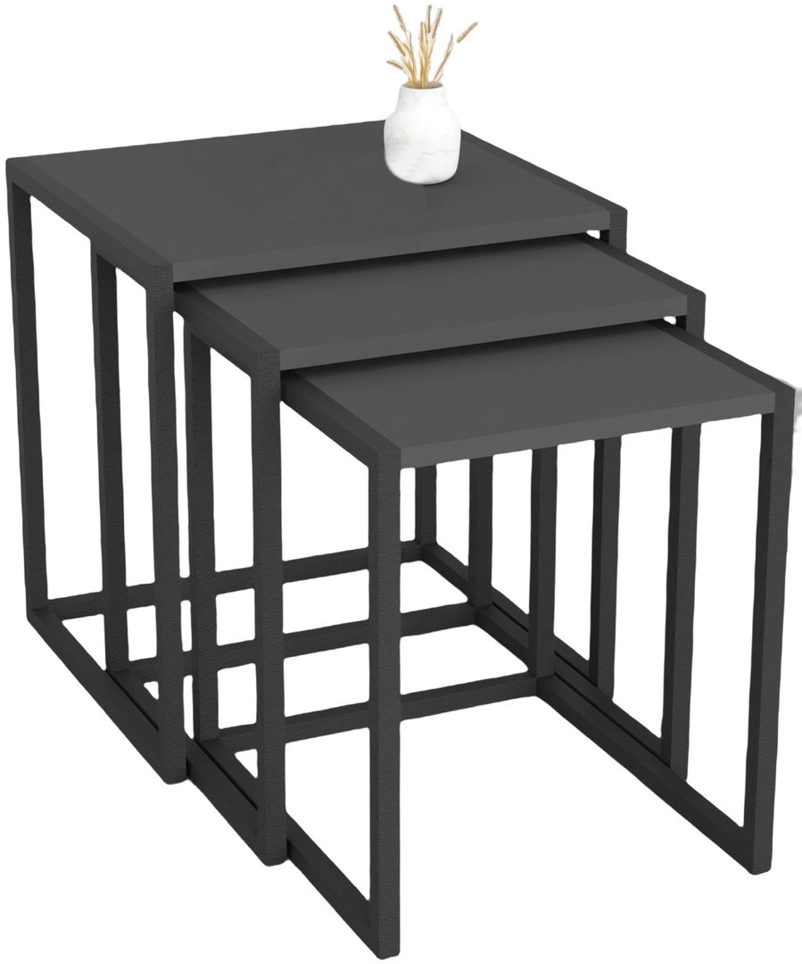 Image Set masute pentru reviste Fabulous Metal Nesting Anthracite/Black