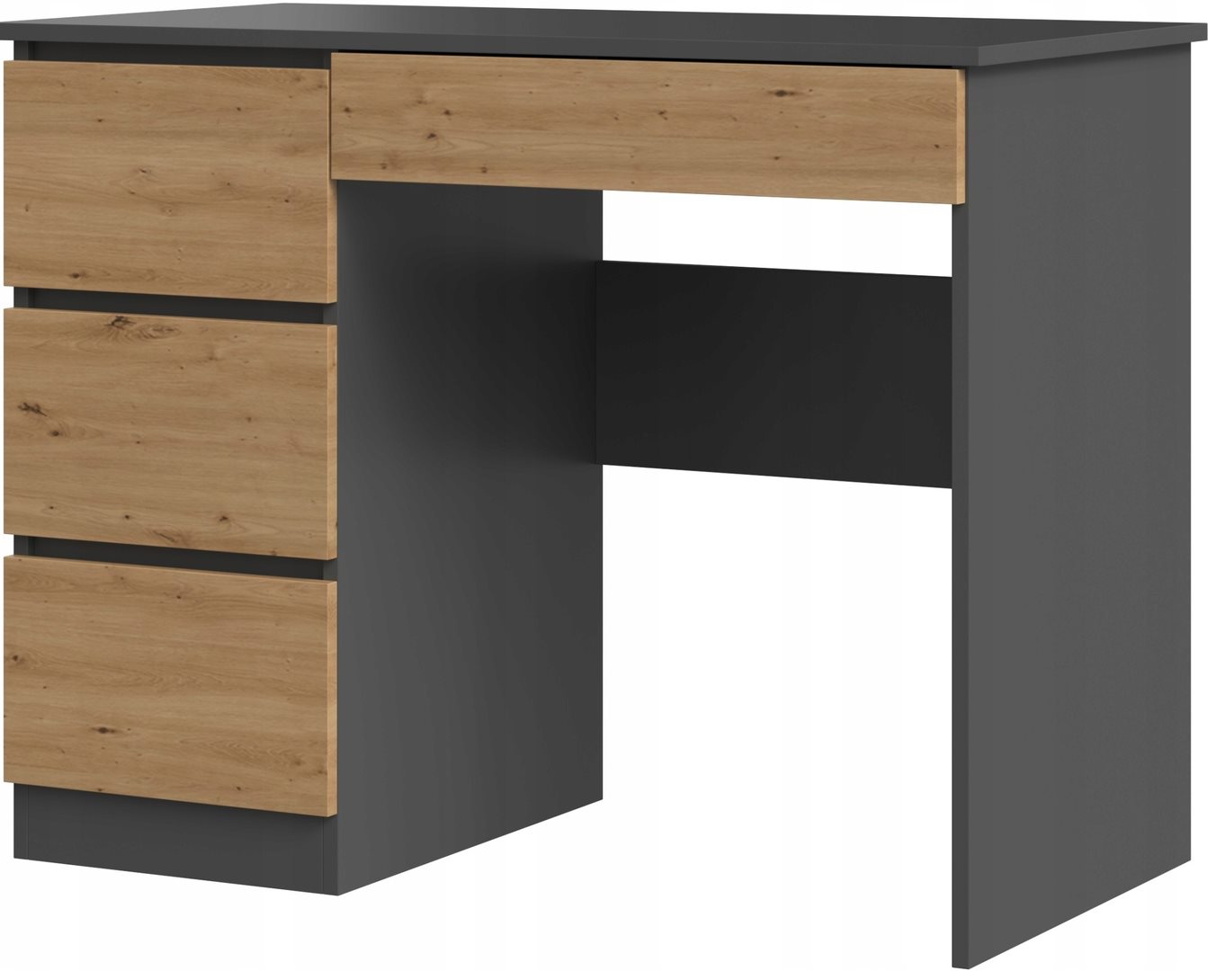Image Masa de birou TopEshop Mijas Left Anthracite/Artisan Oak