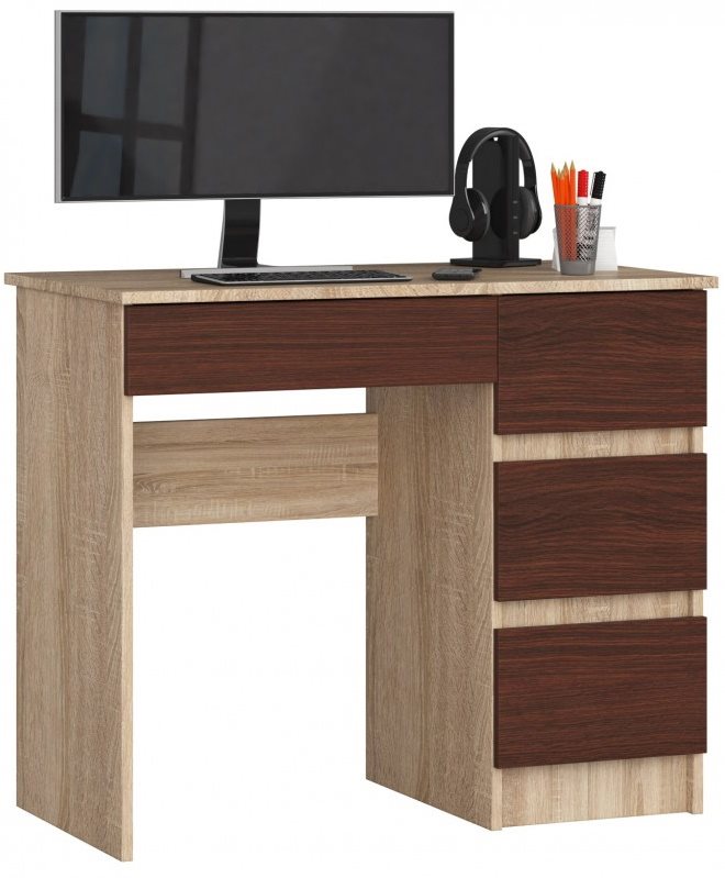 Image Стол компьютерный Akord A-7 90 Right Sonoma Oak/Wenge