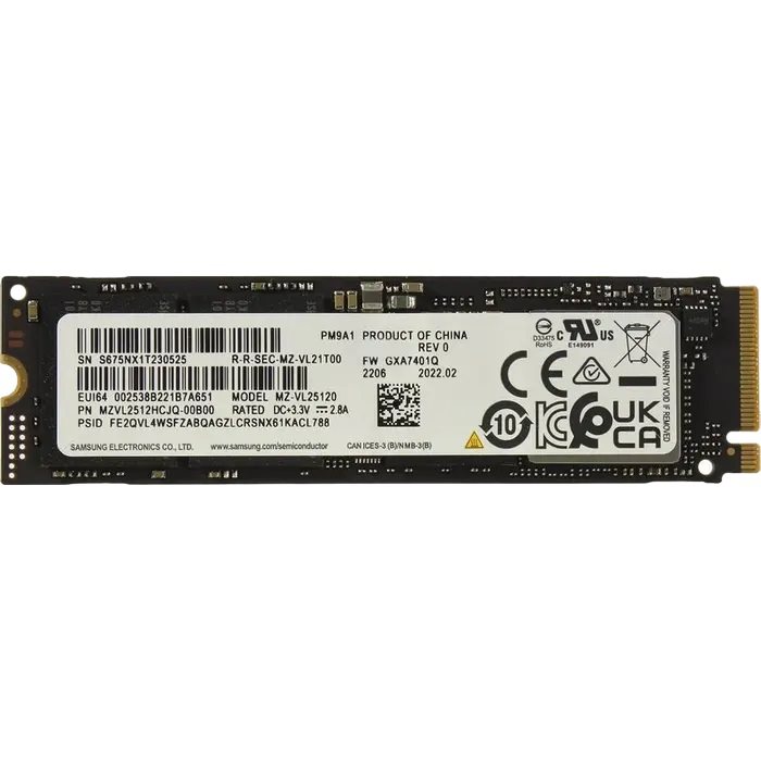 Image Hard disc Samsung  PM9A1 512GB