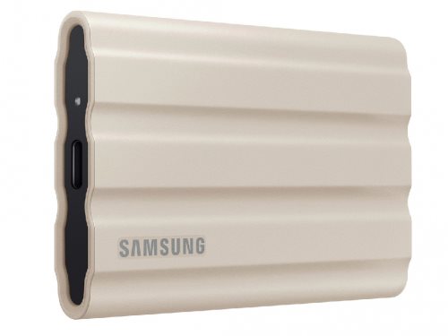 Image Hard disk extern Samsung Portable SSD T7 Shield 2Tb Beige