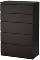 Image Комод Ikea Kullen 5 ящиков 70x112 Черно-коричневый