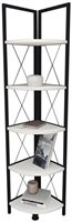 Image Etajera de colt Fabulous 5 Shelves White/Black