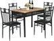Image Set de bucatarie Costway HW66276BK Wood/Black