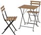 Set mobila de grădină Ikea Tarno masă+2 scaune Negru/Maro Deschis Vopsit