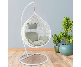Image Fotoliu cocon GardenLine FAT6818 S White/Grey