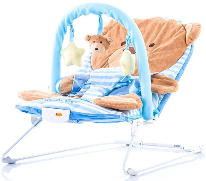 Image Детский шезлонг Chipolino Friends Мишка Blue