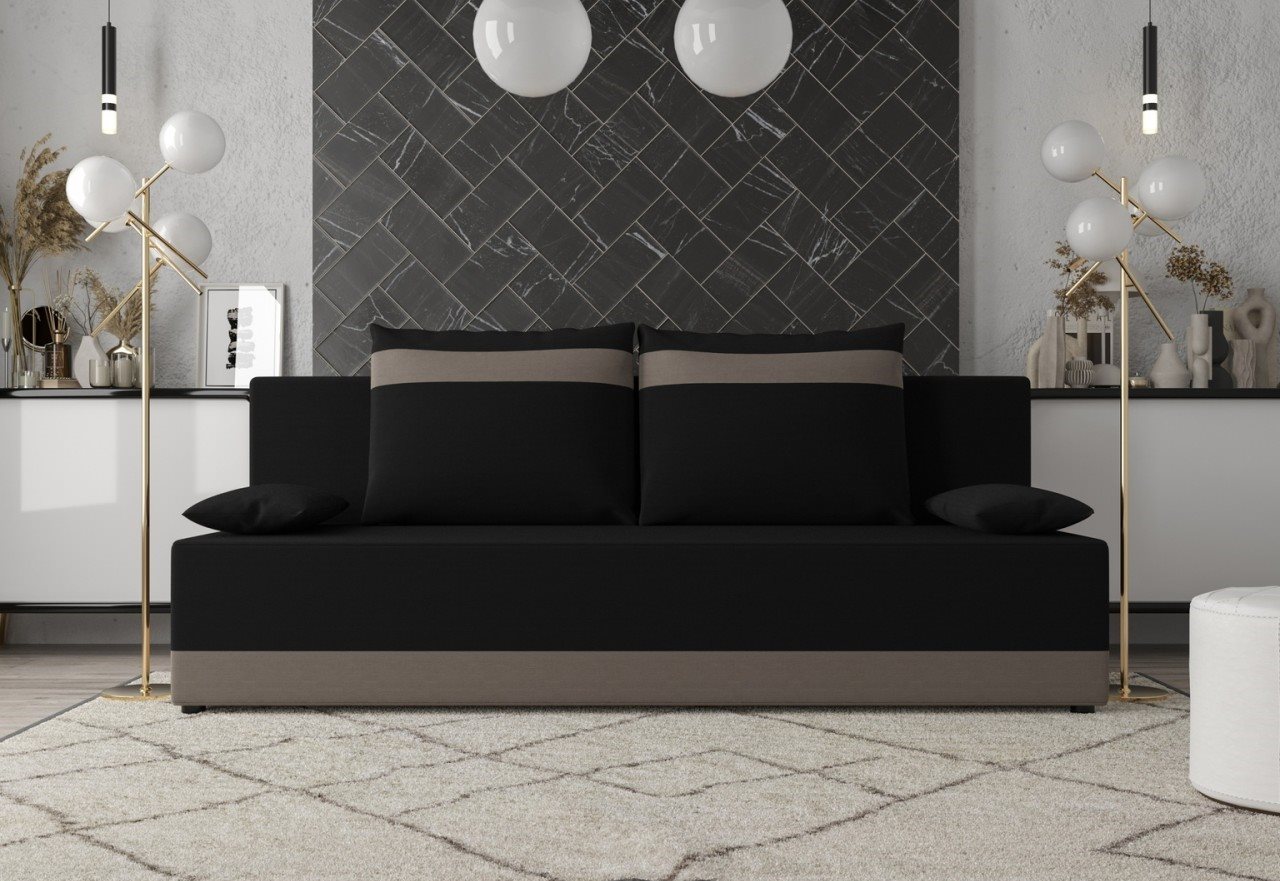 Image Диван Space Meble Toledo Rainbow 15/Rainbow 83 Black, Gray-Beige