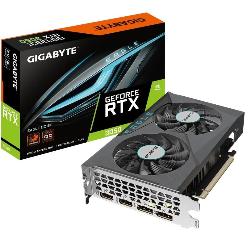 Image Видеокарта Gigabyte RTX3050 6GB GDDR6 Eagle OC