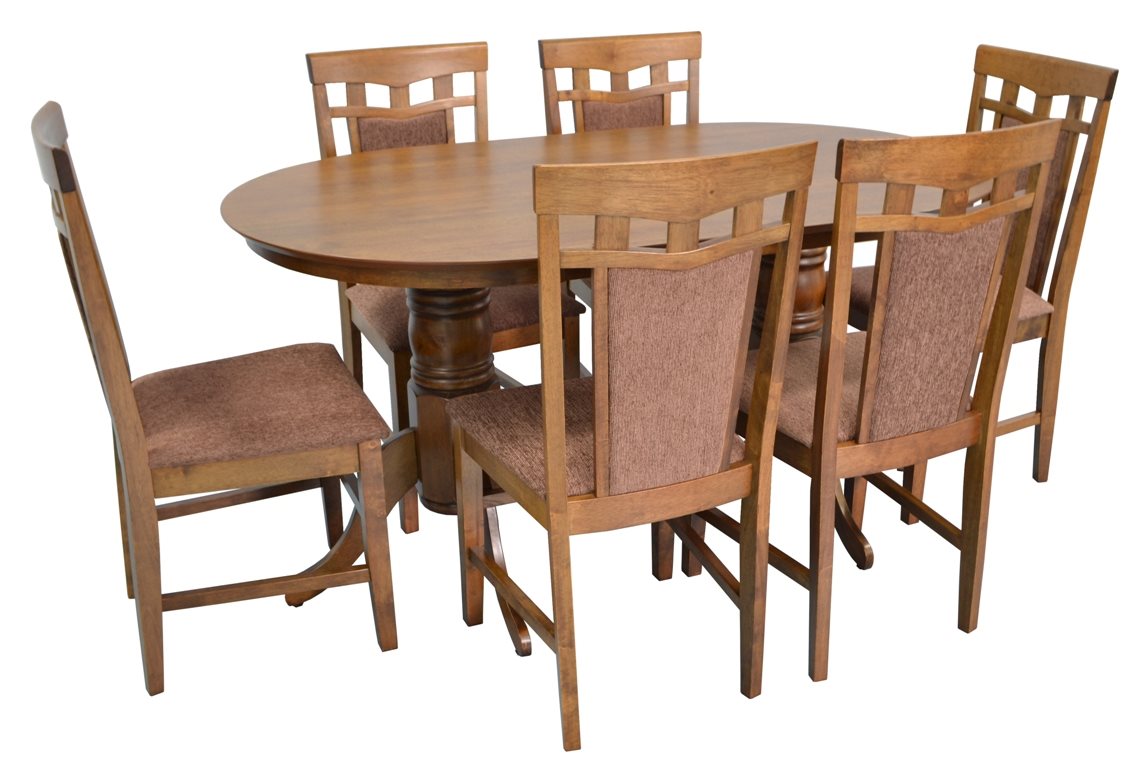 Image Комплект для кухни Evelin HV-24V Burnish + 6 стульев DEPPA R Burnish/F-789 Brown