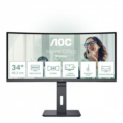 Image Monitor AOC CU34P3CV Black