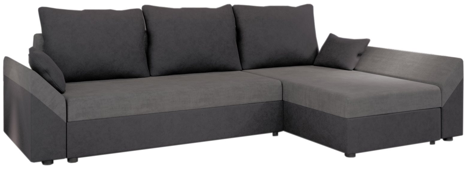 Image Угловой диван Space Meble Dante L Sawana 21/Sawana 05 Gray/Dark Gray