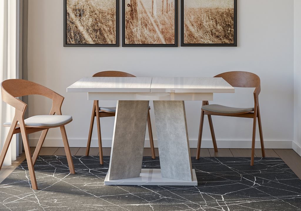 Image Masa extensibila Prospero Mufo White Gloss/Stone