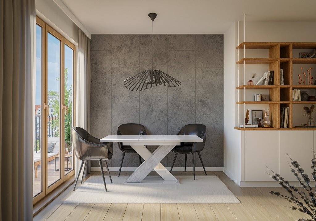 Image Masa extensibila Prospero Xao 160 White Gloss/Concrete